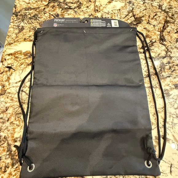 Raiders Black Drawstring Backpack - Picture 3 of 3